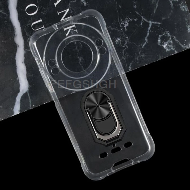 For Ulefone Power Armor 16 Pro 5.93"  Power Armor 16S Back Ring Holder Bracket Phone Cover TPU Soft Silicone Case 3