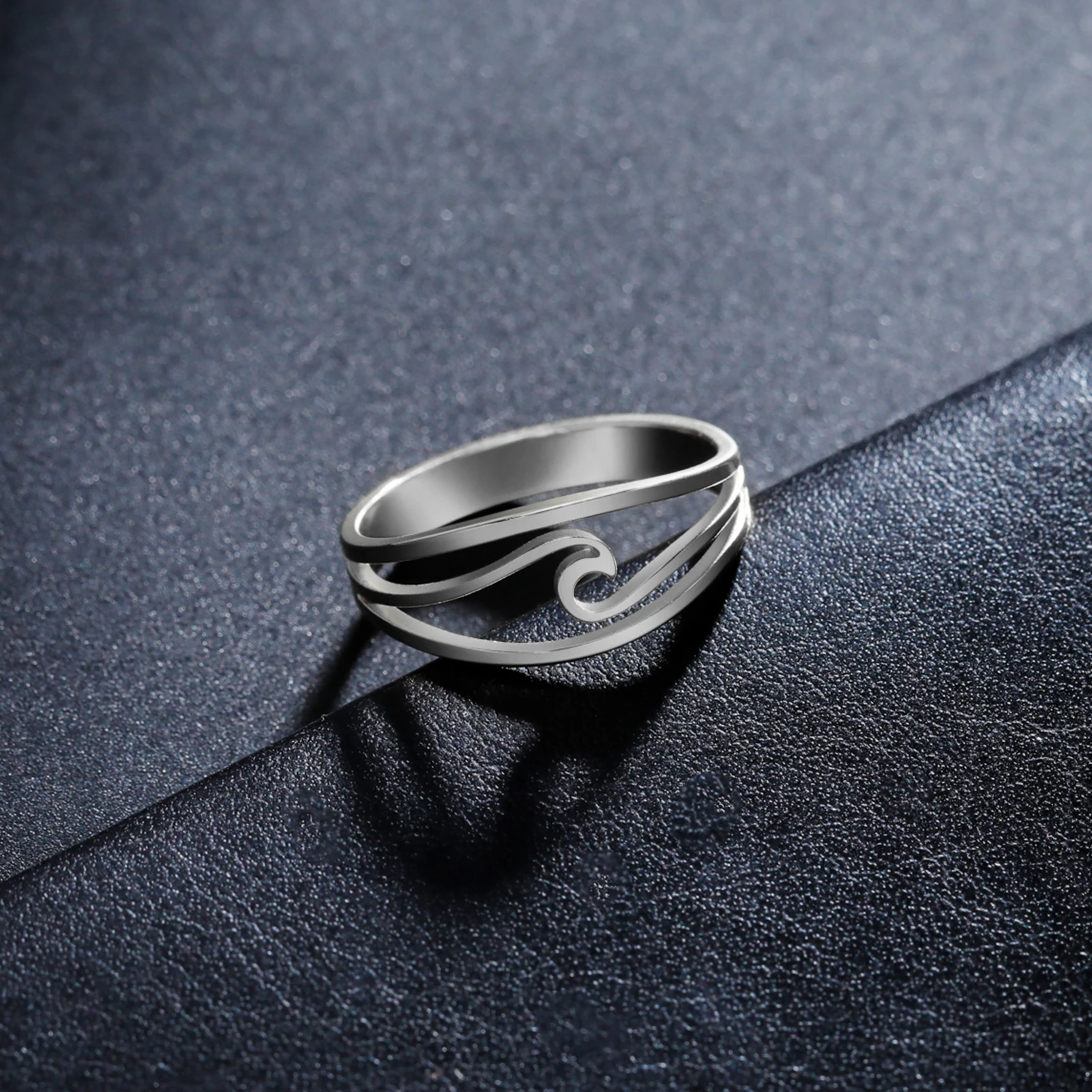 [韓国人気ジュエリー] nff Wave Drawing Ring Orange Ride the Wave Abstract Ring – Authentic Arrival Boutique