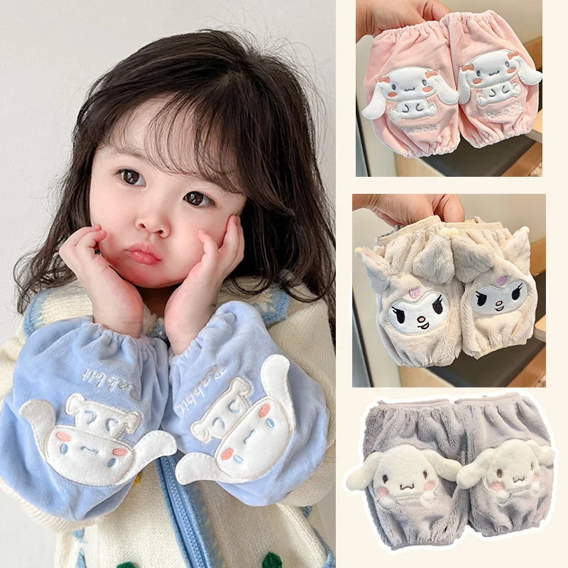 

Winter New Style Sanrio Childrens Cuff Childrens Sleeve Antifouling Anti Oil Sleeve Cute Cinnamoroll Kuromi Primary School Cuff