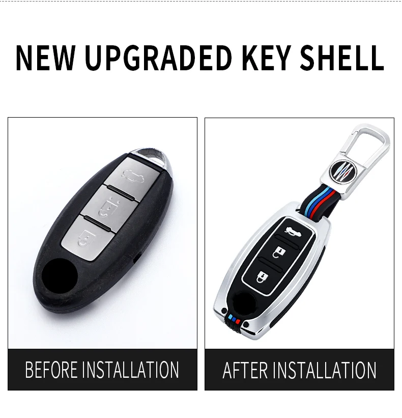 Astuccio portachiavi in Gel di Silicone luminoso lega di zinco per Nissan Qashqai J10 J11 x-trail T31 T32 tira Tiida Pathfinder Murano Note Juke 9 Astuccio portachiavi in Gel di Silicone luminoso lega di zinco per Nissan Qashqai J10 J11 x-trail T31 T32 tira Tiida Pathfinder Murano Note Juke - Sfc09b3046ce84bc2a0726b8c1b98e66aE