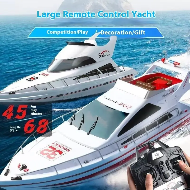 Hélice et gouvernail du bateau télécommandé rapide 30 km/h, détails de conception.