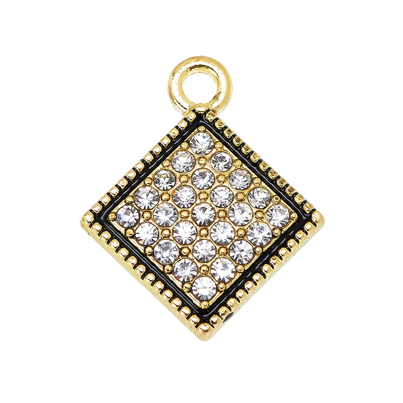 10 Stück neue Stern Herz Kreuz Anhänger Luxus Strass Perle Legierung Charme für Damen Ohrringe Armband Halskette hand gefertigte Lieferungen – Detail 15