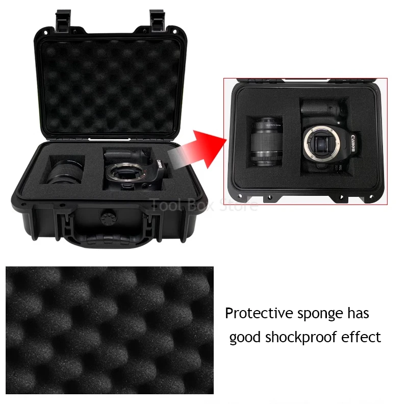 Tool Box Plastic Waterproof Hard Carry Case Safety Equipment Instrument Case Storage Box Portable Tool Box Shockproof Toolbox 4
