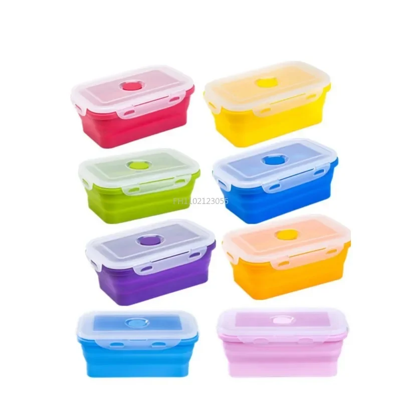 Collapsible Silicone Food Container Portable Bento Lunch Box Microware Home Kitchen Outdoor Food Storage Containers Box