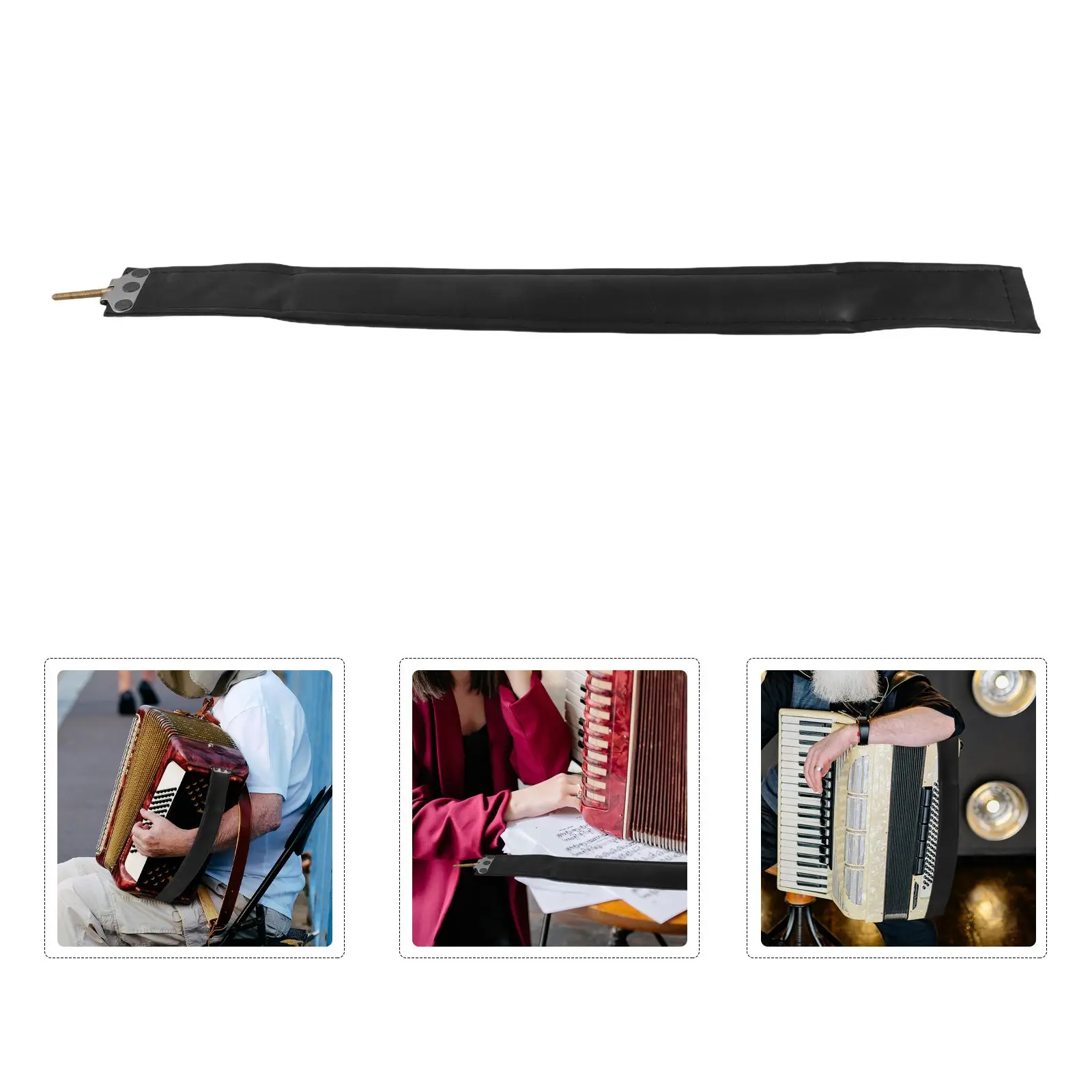 Accordion Bass Strap Black Half Left-Handed Strap Accordion Accessories 80-96 Bass Belt Musical Instrument Parts