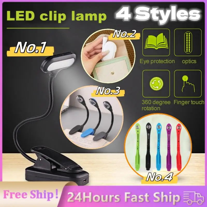 

LED Book Light Night Eye Protection Light Portable Bedroom Reading Mini Clip On Light Book Lamp Mini Study Desk Lamp For Travel