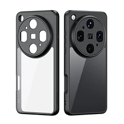 Transparent Anti - Drop Phone Case with TPU+Acrylic Back, Slim Fit and Shockproof Design for OPPO Find X9 Ultra (Black)