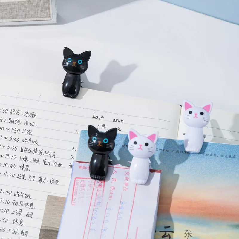 2-16Pcs Sealing Bag Clips Cute Cat Shape Portable Snack Clamp Office Message Photo Clip Home Laundry Hanging Clothes Sock Clamps