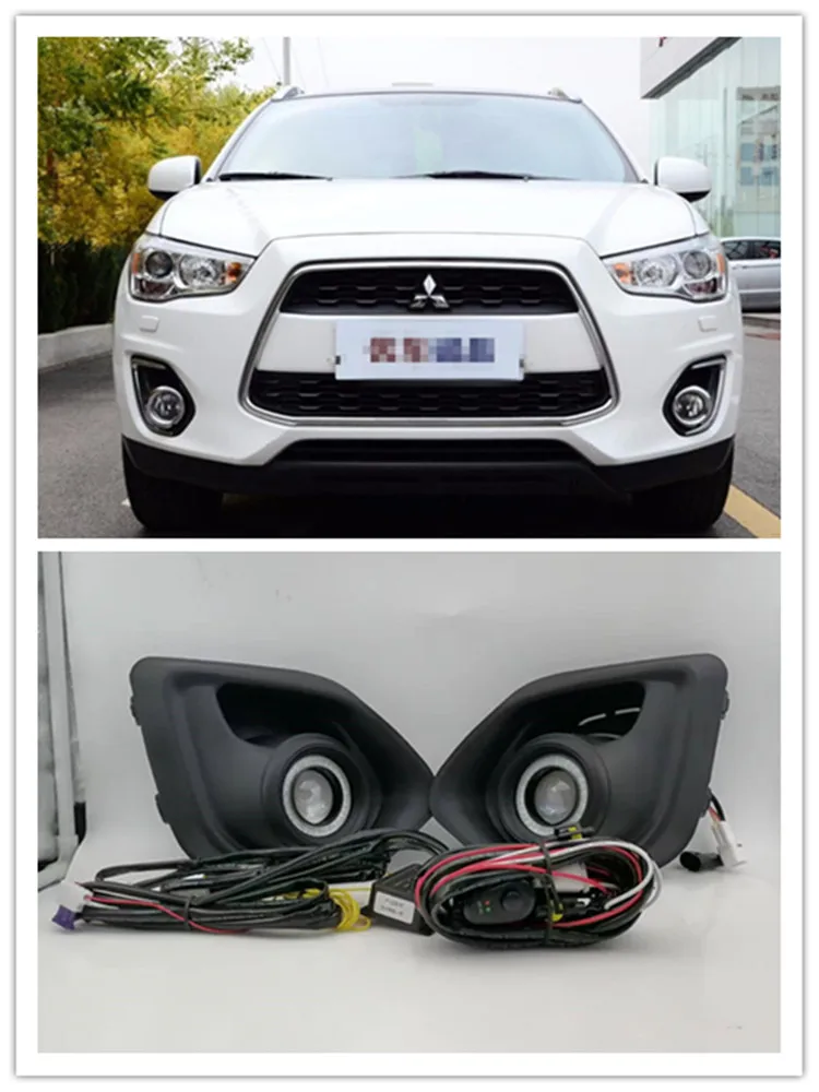 

Светодиодные противотуманные фары angel eye для Mitsubishi ASX 2013 2014 2015, противотуманные фары, светодиодные дневные ходовые огни, супер яркие