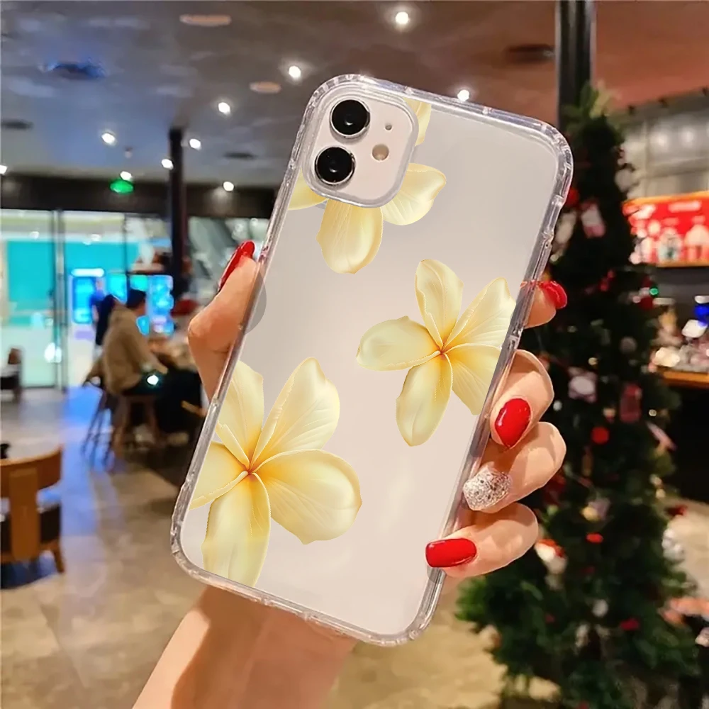 Vibrant Yellow Floral Clear Silicone Phone Case - Soft Protective Cover