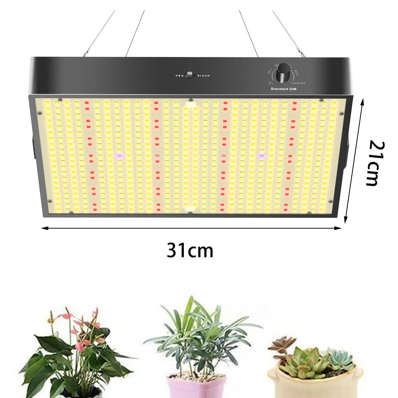 LED 성장 패널 조명 액세서리, 금속 식물 조명, 실내 식물 침실 온실 복도 야채용 꽃 성장 램프