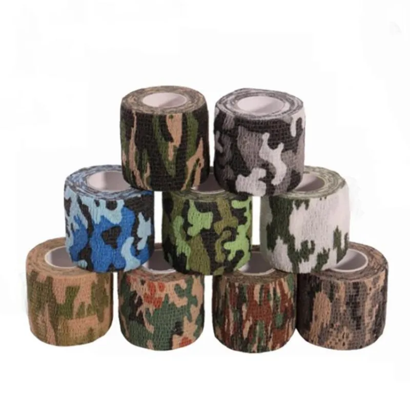 

5cm*4.5m Travel Camping Camouflage Tape Self Adhesive Tie Strap for Fishing Rod Bicycle Top Tube Hunting Wrapping Straps