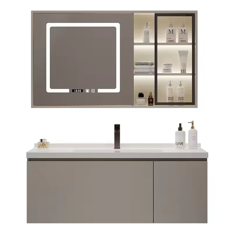 Modern Design Solid Wood Bathroom Vanity 24 Inches 600mm Floating Vanities Hanging Bathroom Vanity Cabinet