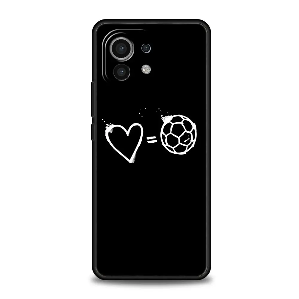 Football Passion Soft Black Phone Case - Soccer Ball Design