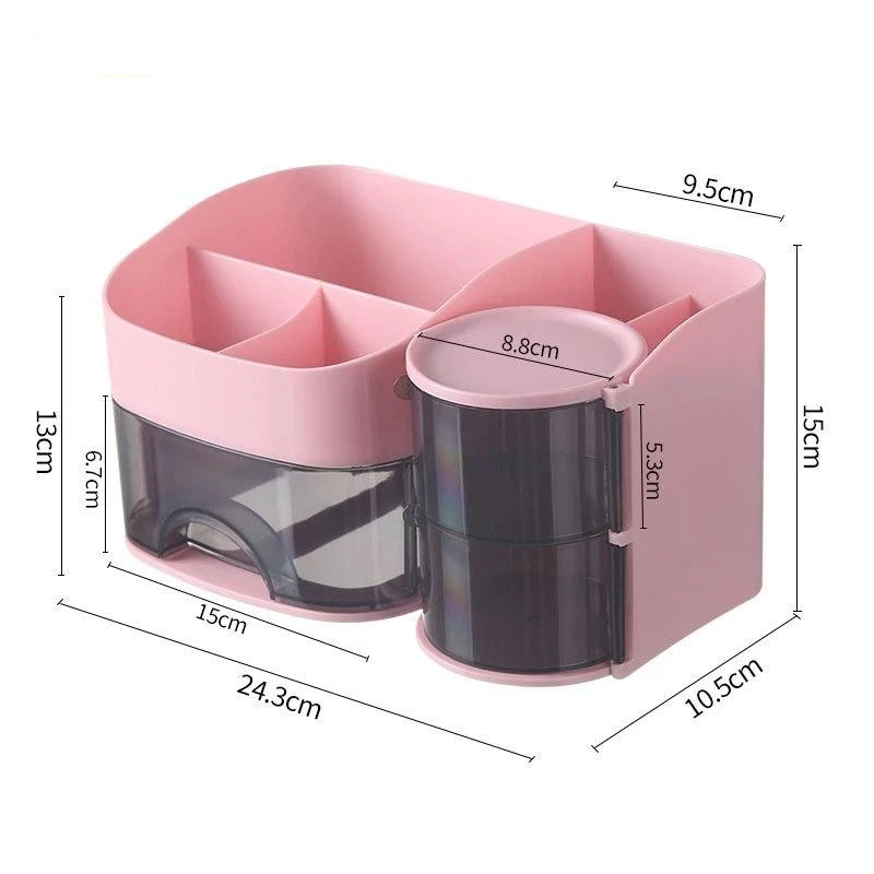 Clear Drawer Makeup Organizer with Multiple Compartments