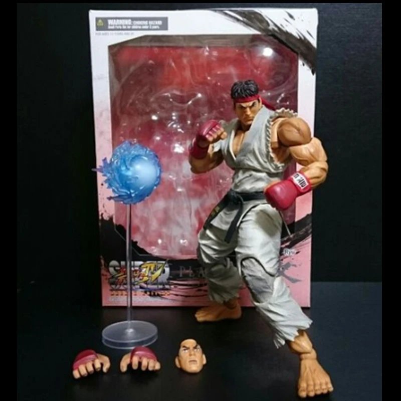 

Уличный истребитель PLAY ARTS 24 см, Классический игровой персонаж, белая RYU, экшн-фигурка, модель из ПВХ, игрушки для мальчиков, подарок, искусство с коробкой