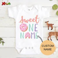 Baby Girl Onesie Sweet One Custom Name Bodysuit Clothes Newborn Outfits New Born First Birthday Toddler Designer Infant Clothes 1