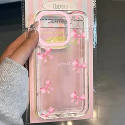 Elegant Pink Bow Knot Transparent Phone Case - Galaxy Note20 5G (T11414)