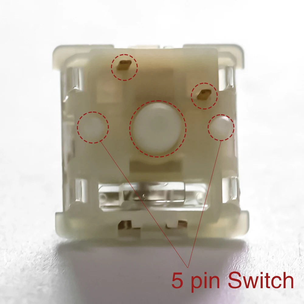 Originais Gateron Bebê Racoon Switches Linear 55g 5pin Pom Material Ouro-banhado a Mola Teclado Mecânico Pré-lubrificado Interruptor 35 Peças - Imagem 6