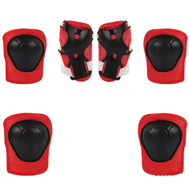 

Adult Children Knee Pads Elbow Pads Wrist Pads Mesh Design Suitable For Roller Skates Skateboards Skating Bicycles Scooters