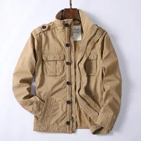 CamSolomon-Veste zippée pour homme, manteau vert, coupe-vent décontracté, vêtements vintage, printemps et automne 5