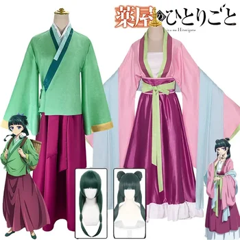 Maomao Costume Cosplay perruque Anime l'apothicaire journaux robe jupe haut vert Kusuriya pas Hitorigoto Halloween pour les fem