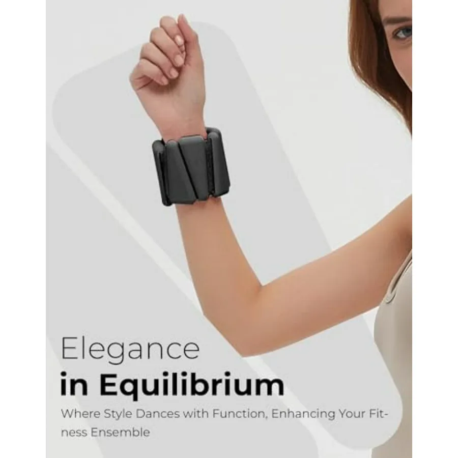 Adjustable Wrist & Ankle Weights Set 9-Pack (Black, Pink, Peach)