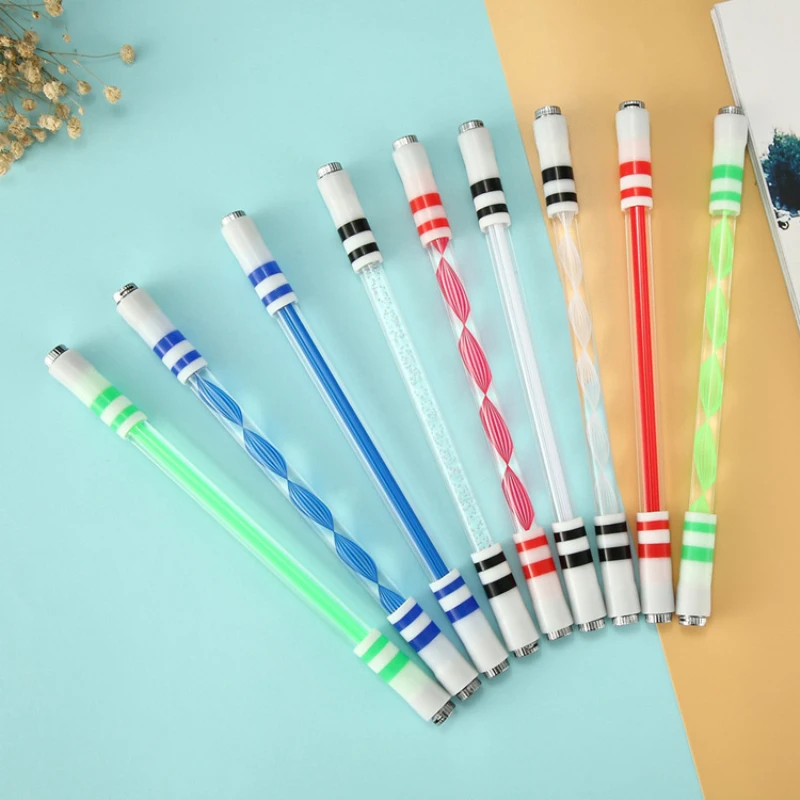

Skill Pen Spinner Child Decompression Anti-slip Brain Training School Supplies Rotating Gel Pen Luminous Office Supplies
