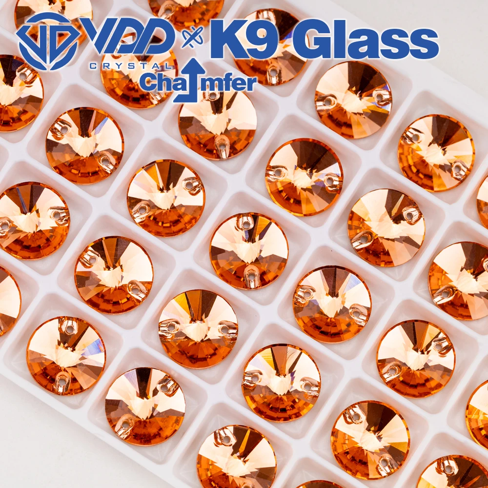 Vdd großhandel rivoli hochwertiges k9 glas nähen auf strass steinen kristall kasten verpackte flatback nähsteine für kleidungs dekorationen – Detail 14