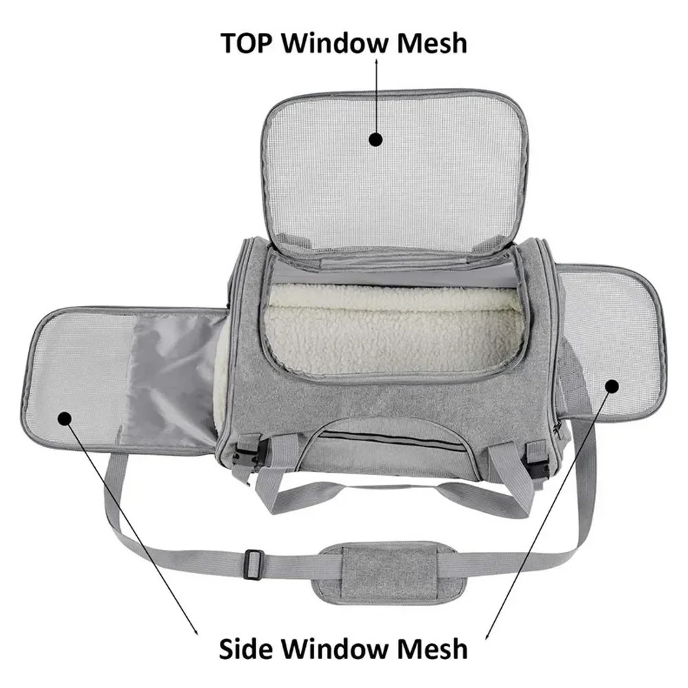 

Переносной рюкзак-переноска для собак с сеткой
