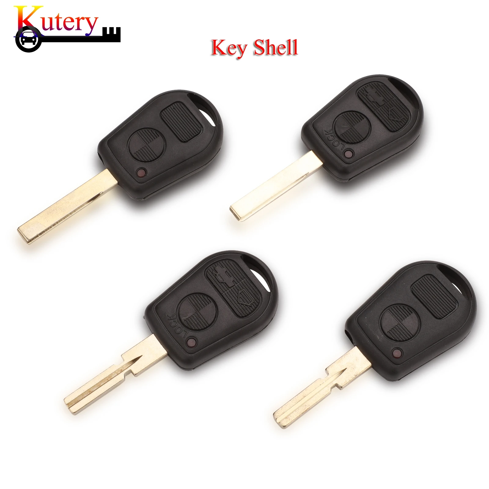 

jingyuqin Replacement Remote Car Key Shell For BMW E31 E32 E34 E36 E38 E39 E46 Z3 2/3 Buttons With Uncut Blade HU58/HU92 Blank