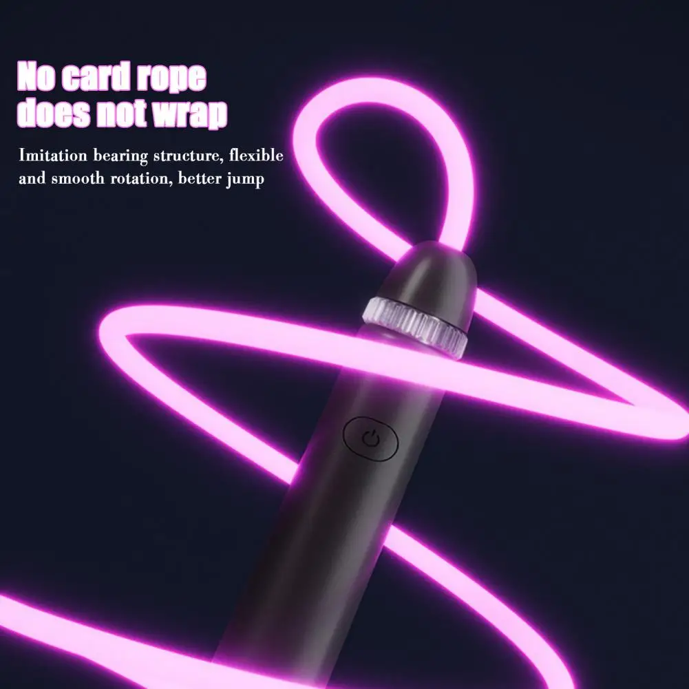 Jump Rope 280CM Light-up Skipping Rope USB Rechargeable Color Changing LED Jump Rope Tangle-Free Beginners Kids Adults Fitness Training