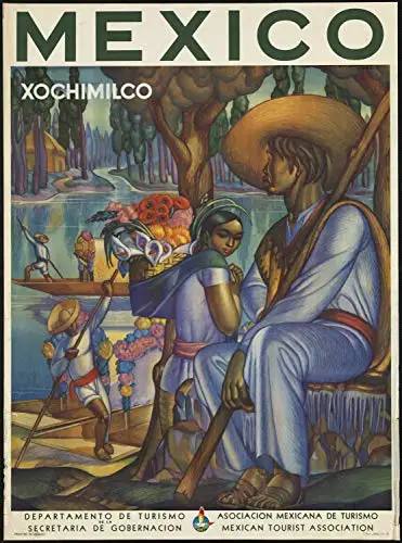 

Mexico Xochimilco Travel Metal Tin Sign Retor Wall Decor Tin Sign 8x12 Inch