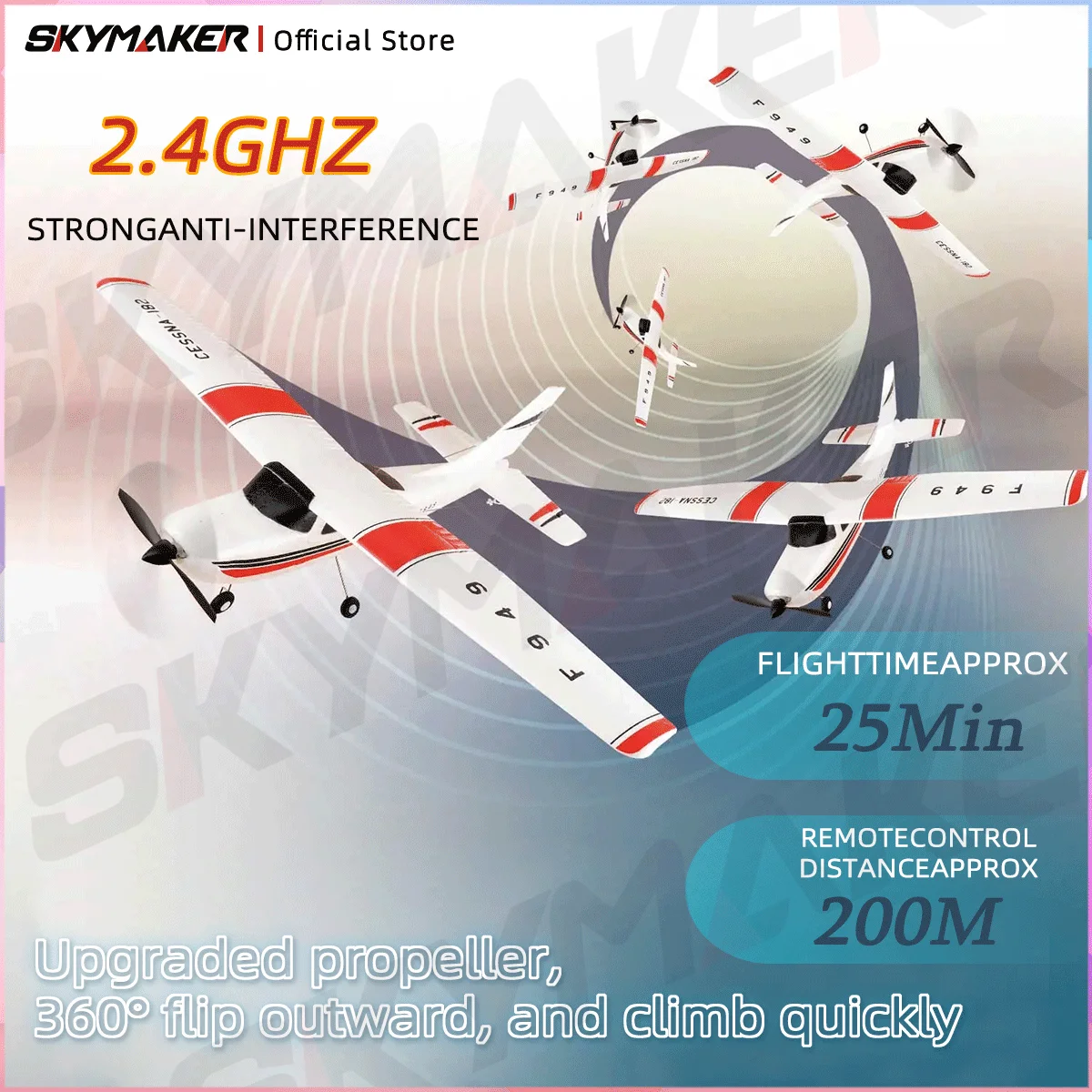 Avion RC F949s 2.4GHz 3CH EPP 500mm - Vol stable 25min