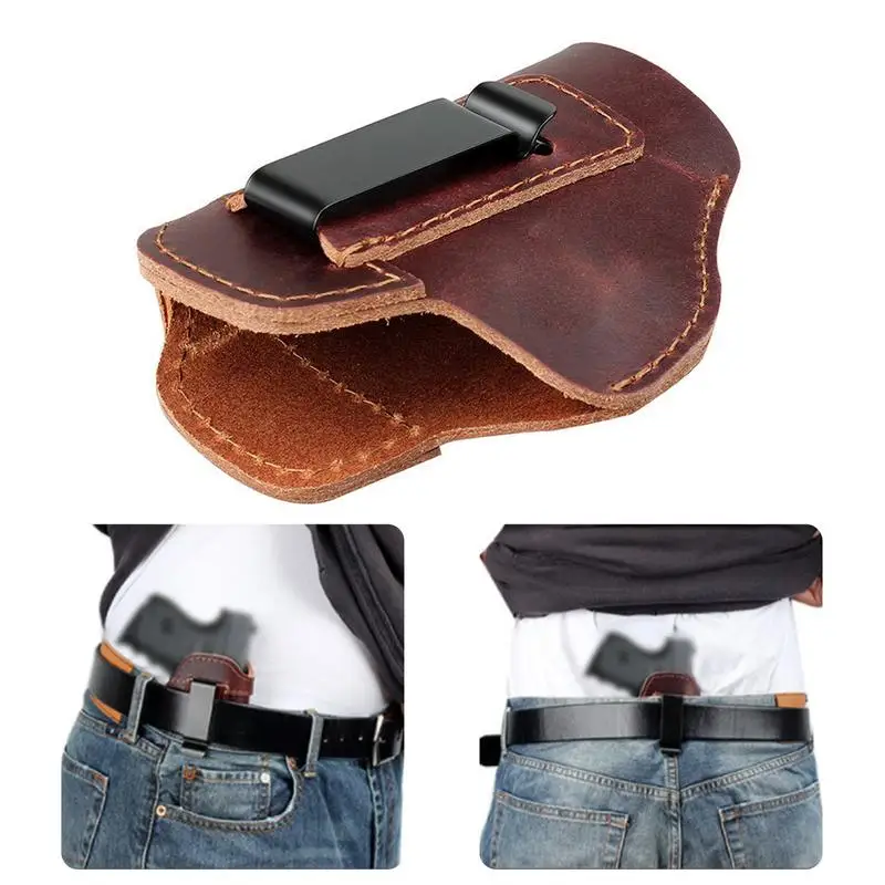 Pistol Holster Gun Holster Hunting Holster PU Leather Concealed CarryHolster Clip Case Holster Strategic Holster For SW MP Shield G26 43 Responsible