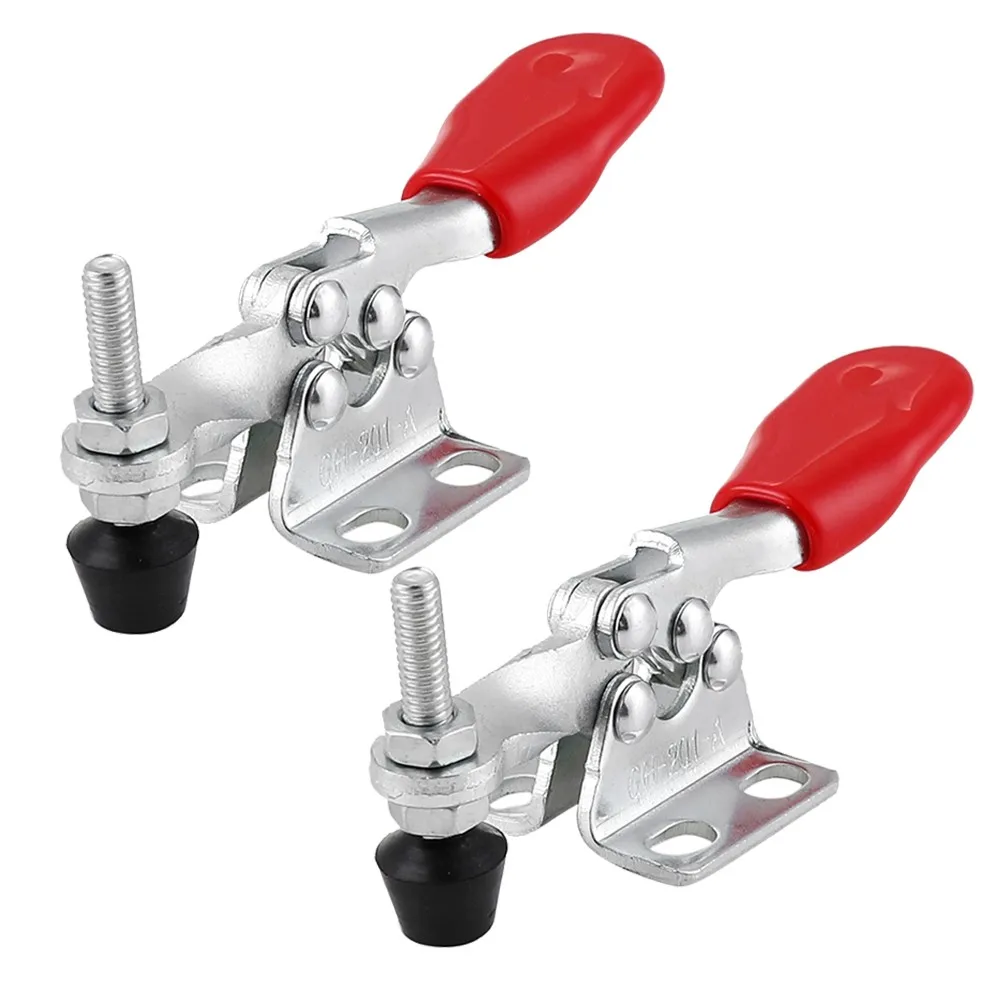 

2PCS GH-201A Toggle Clamp Holding Capacity 27KG Quick Release Hand Clip Tool GH-201A Toggle Clamp Holding Capacity 27KG Quick