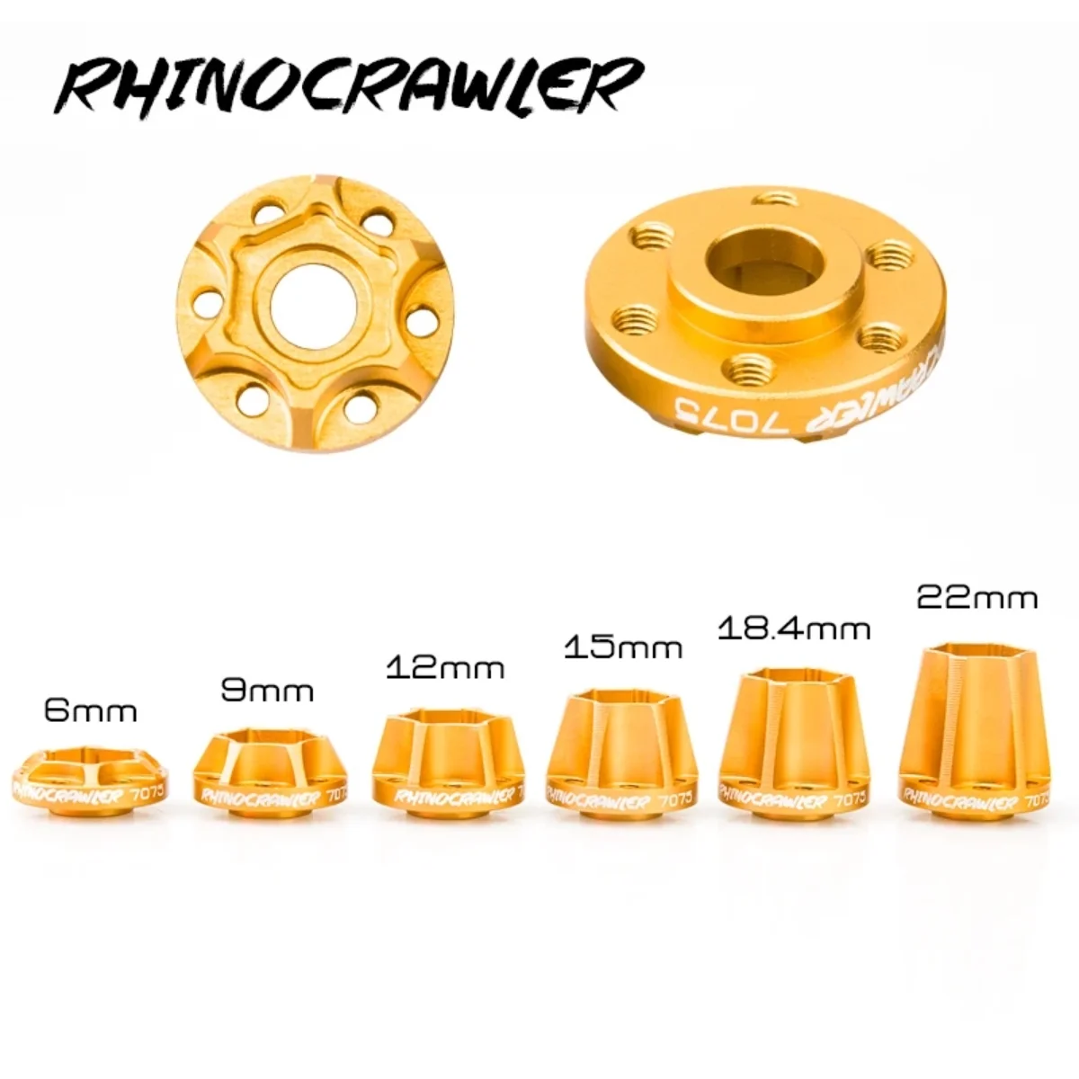 

Rhinocrawler 4PCS RC Hex Hub 6mm 9mm 12mm 15mm 18mm 22mm for 1/10 Crawler 1.9 2.2 Wheels Axial SCX10 Capra MOA Shafty