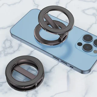 Suporte Magnético Forte LISEN MagSafe para Telefone, Suporte de Mesa Rotativo 360° Dobrável com Anel para iPhone Samsung Xiaomi