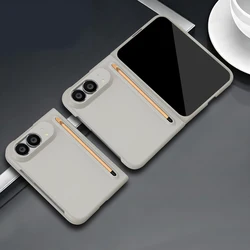 Ultra Thin Hard PC Skin Feel Folding Case with Full Protection and Free Stylus Pen & Tempered Glass for iPhone Duo (With Glass - LightGray)