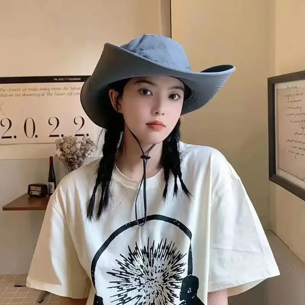 남성용 여름 버킷햇, 낚시 모자, 야외 햇빛가리개, 큰 챙, 자외선 차단, 여행 라이딩, 하이킹