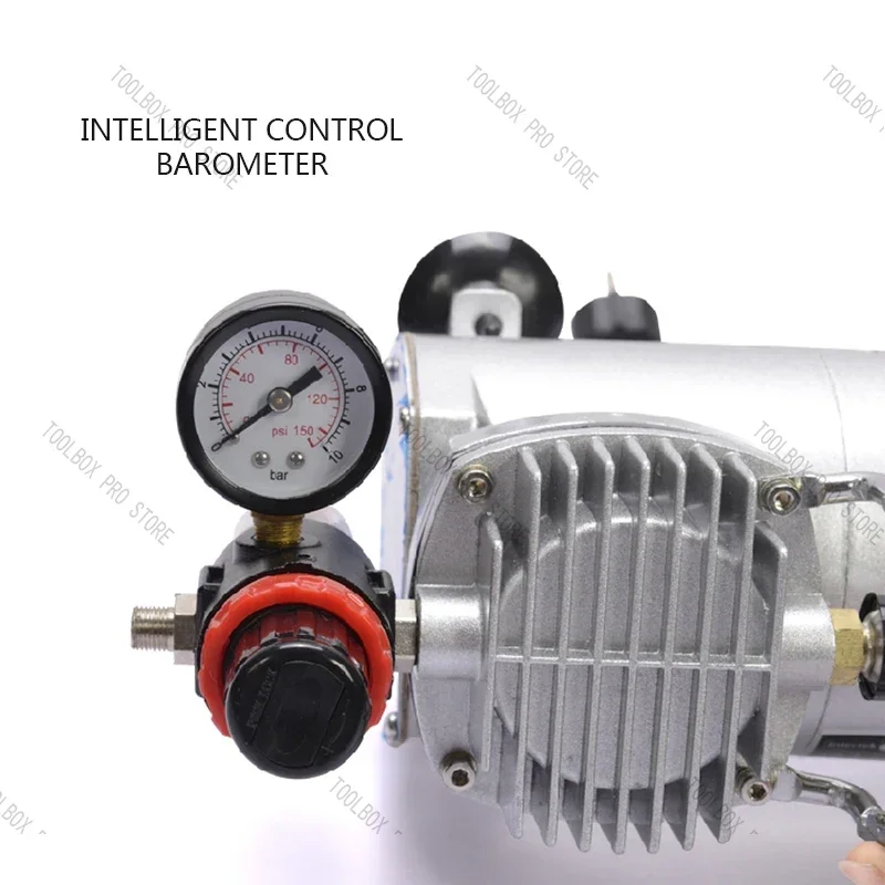 TC-208 Mini Air Compressor 220V Ultra Quiet Oil-free Vacuum Pump Fully Enclosed Jet Pump Air Compressor Tool