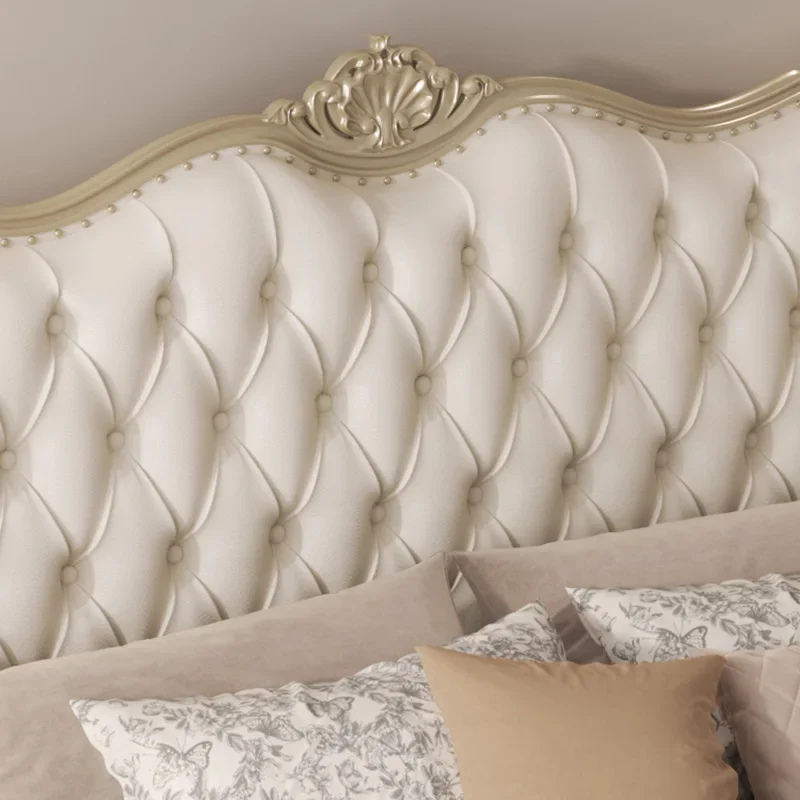 Aesthetic Modern Bed Quilts Vintage Bedroom Luxury Headboard Double Beds King Size Camas Matrimonial Garden Furniture Sets