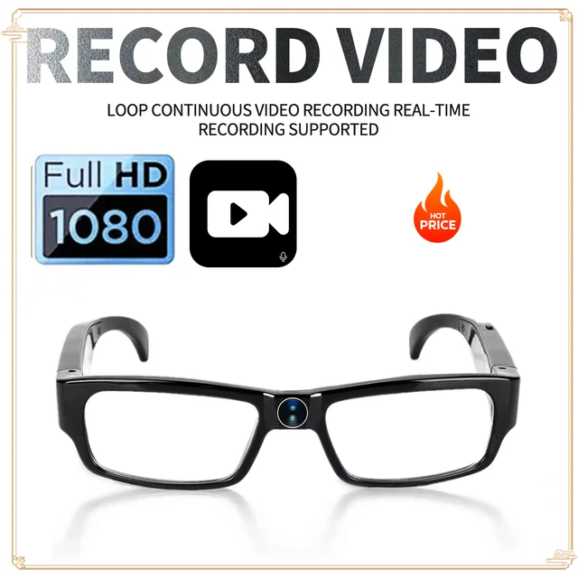HD 1080P Mini Camera for Shooting HD Video Recorder Glasses Cam for Driving Bike Riding Smart Glasses with Camera for Outdoor 1