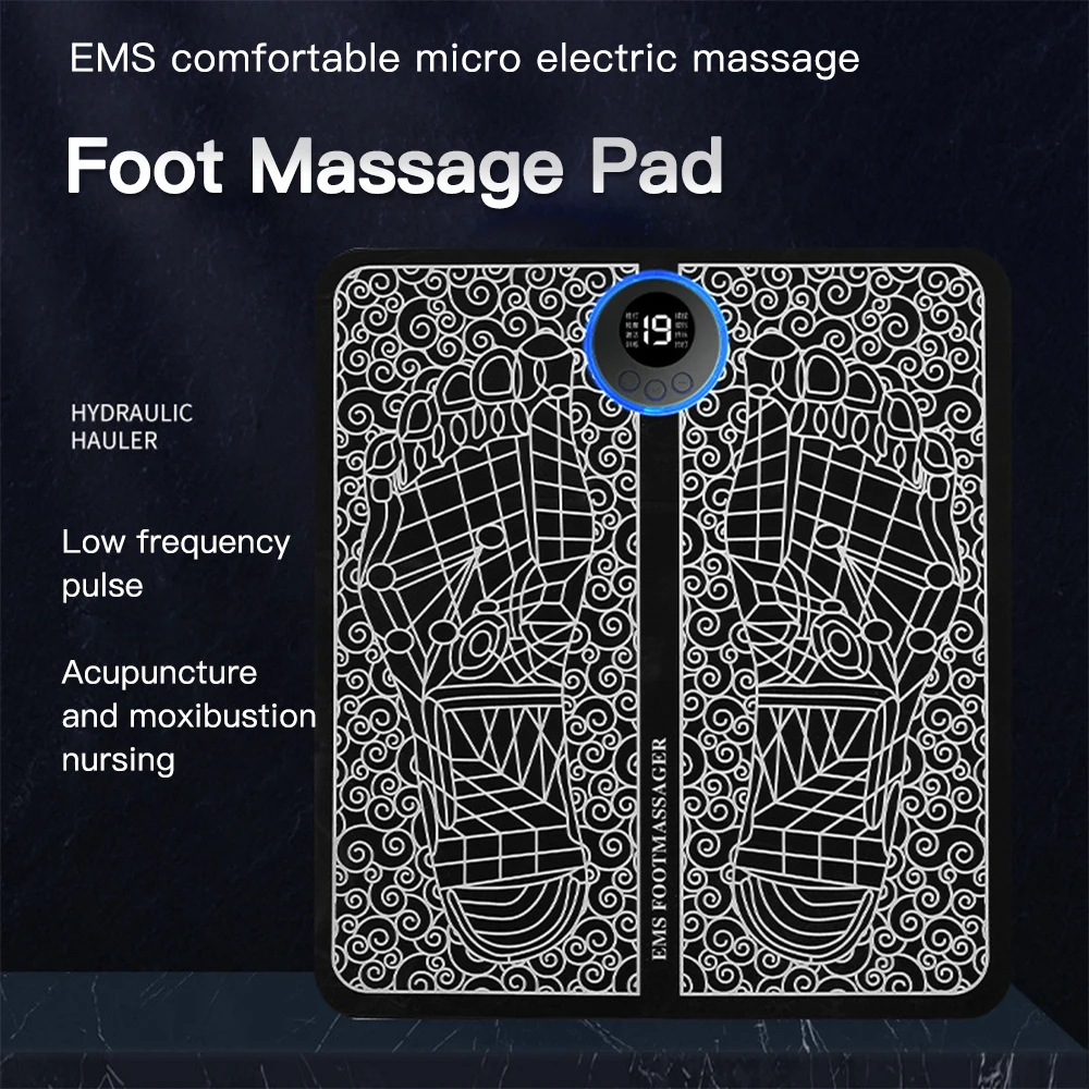 Foot Massager EMS Rechargeable Massage Mat Foot Relaxation Pads Electric Foot Massage Tool To Relieve Sore Feet Home Fitness