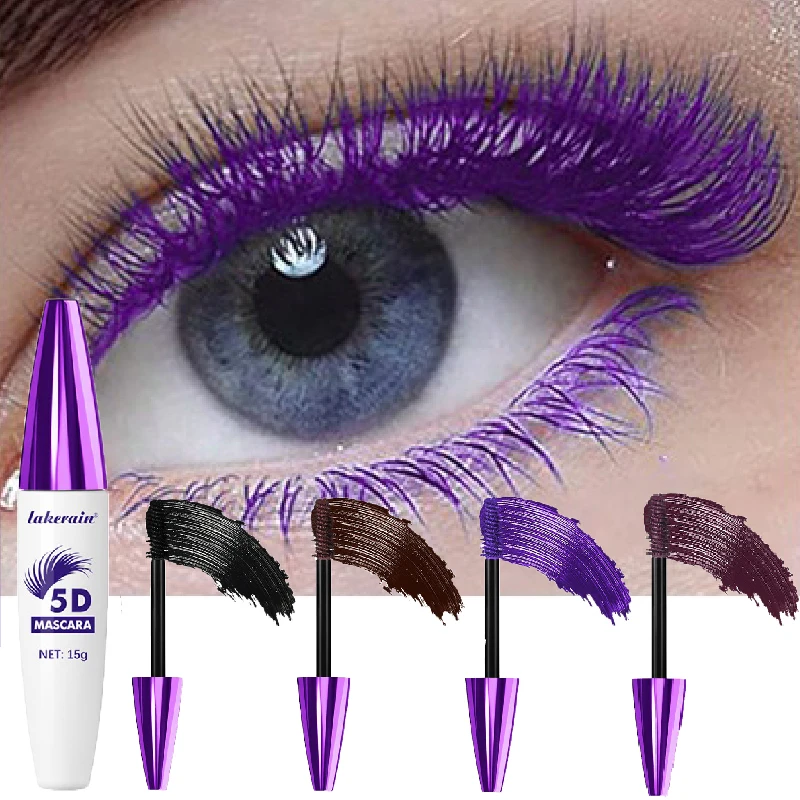 5D Extreme Natural Mascara Multi-color Eyelash Extension Base Waterproof Long-lasting Fiber Lengthening Shaping Paste Cosmetic