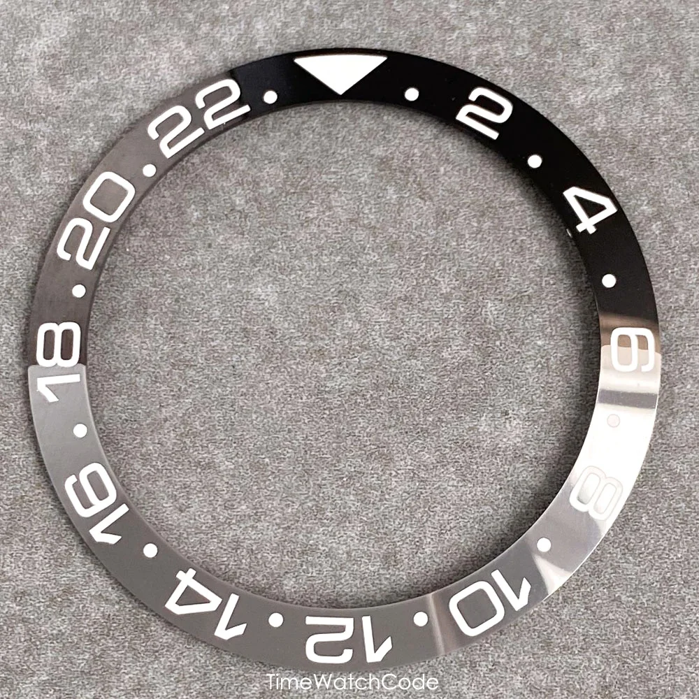 Ceramic Sloping Watch Bezel Insert - Black, Blue, Green, Silver