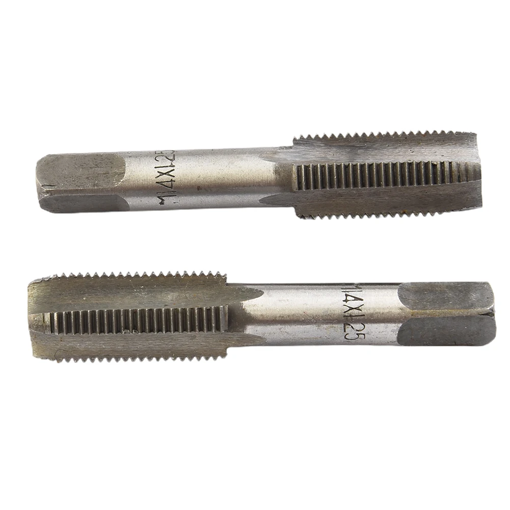 2개의 탭 및 다이스 세트 HSS 미터법 테이퍼 탭 14mm X 1.25 미터법 테이퍼 및 M14x1.25mm 피치 금속 가공용 오른나사산 공구