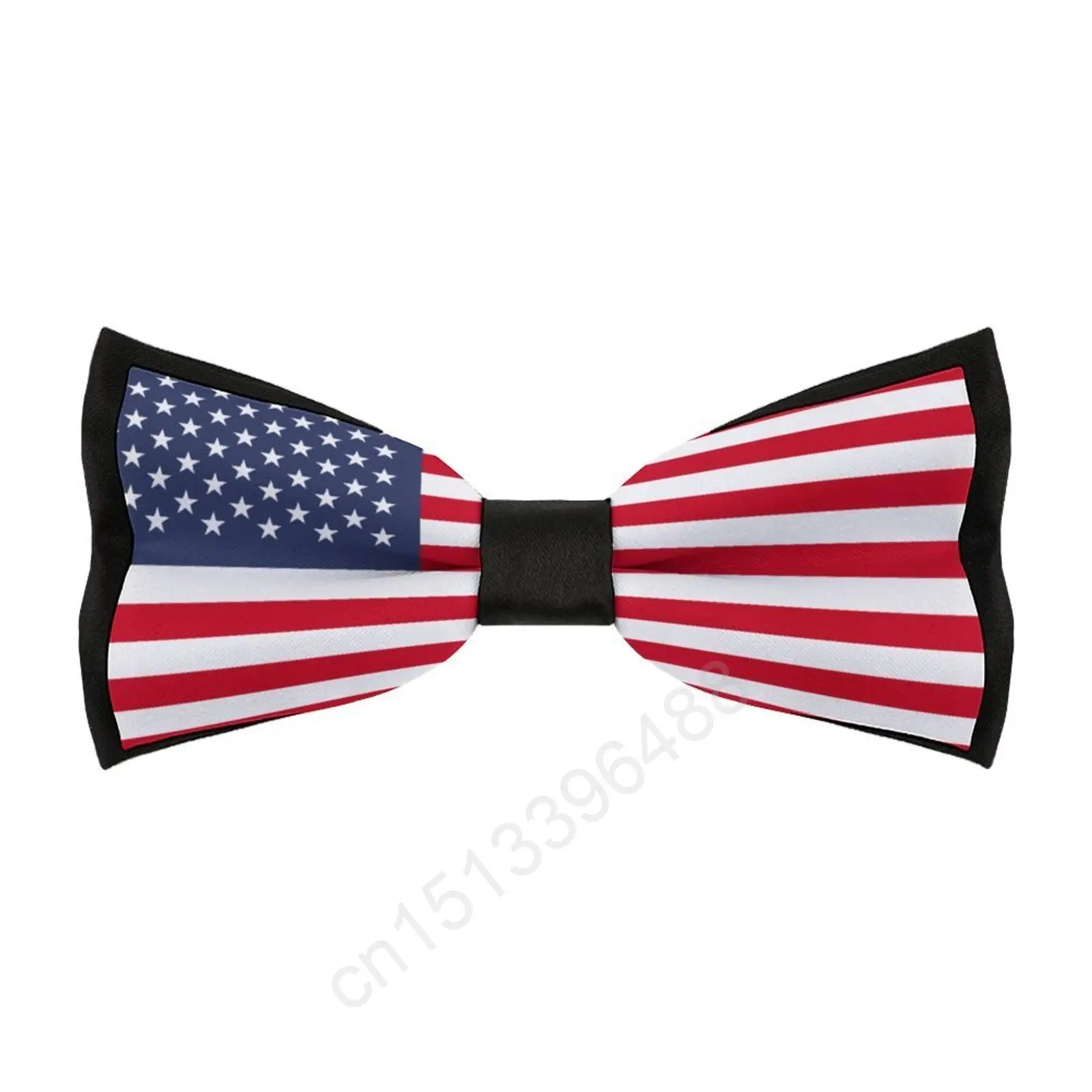 

New Polyester United States Flag Bowtie for Men Fashion Casual Men's Bow Ties Cravat Neckwear For Wedding Party Suits Tie