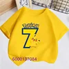 Pokemon Birthday Number Baby T Shirt Pikachu Yellow T Shirt+Shorts Infant Boy Girl Tees Tops Anime Cartoo Kids Summer Clothes 2