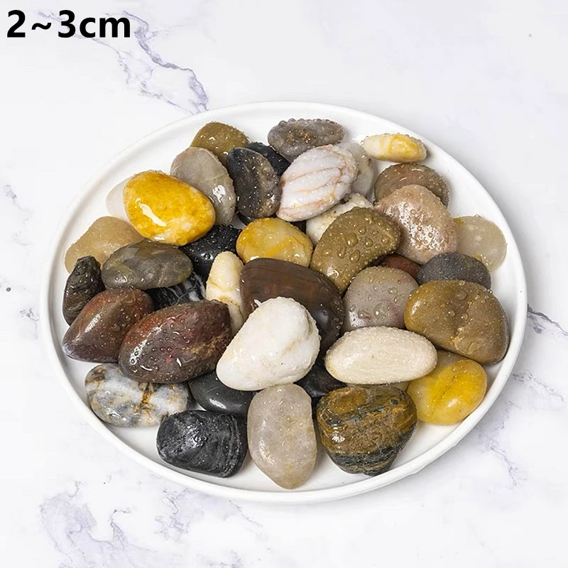 thumbnail image 1 of Piedras de río adoquinadas de 100/200/500 g para acuario, fondo de pecera, paisajismo, fondo de piedra decorativa, accesorio hidropónico natural, 1 of 5